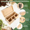 Coolrunner Wood Seed Saving Box, Seed Storage Organizer Case, Seed