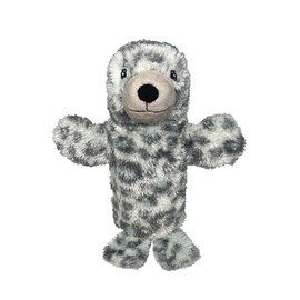 EcoBuddiez Hand Puppet - Harbour Seal from Deluxebase. Seal Plush Hand Puppets for Kids Made from Recycled Plastic Bottles. Eco-Friendly Animal Toy Puppet for Pretend Play and Kids Gifts.