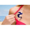 Dopetattoo 6 Sheets Temporary Tattoo Phoenix Purple Bird Starrysky Fake