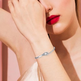 JERWLI Sterling Silver Bangle Bracelets Opal Bangle Bracelets for Women Vintage Flower Cuff Bangle Bracelets Jewelry Gifts