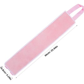 TIDTALEO Aplicador de Loción Autobronceadora para Espalda Flocado Rosa, Banda Bronceadora Ergonómica de Tela, Herramienta para Aplicación Uniforme en Cuidado Corporal, Accesorios