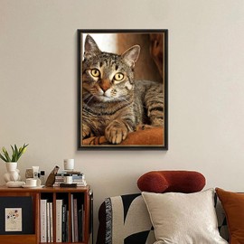 DPIDEA Cat Diamond Art Kits for Adults, Diamond Painting Kits Cat 5D Diamond Art DIY Diamond Painting, Diamond Art Painting for Home Decor 30x40cm