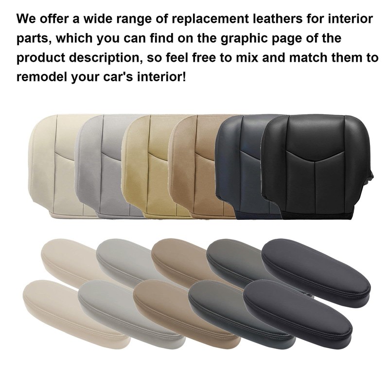 GXARTS Driver Side Bottom Lower Replacement Leather Seat Cover 692