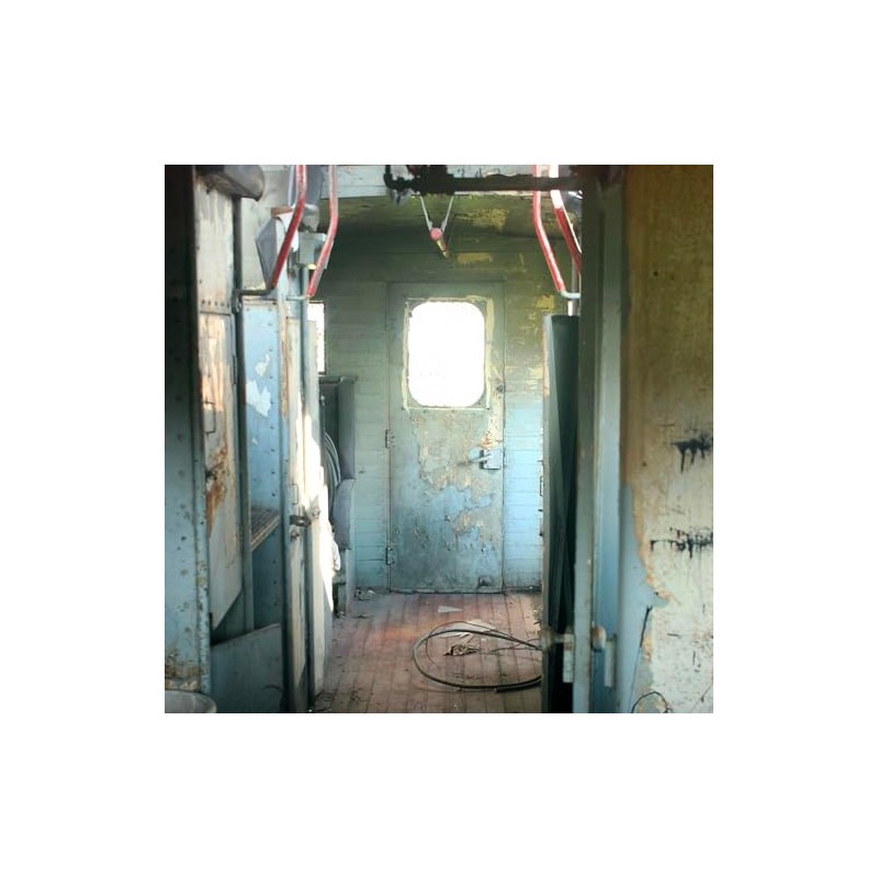 CafePress Inside Rustic Caboose Round 4" MDF Holiday Ornament