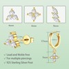 sawyofu Gold Stud Hoop Earrings Sets For Women 4 Pairs