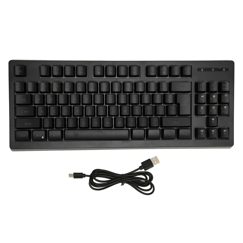 2.4G Wireless Keyboard 87 Keys RGB Backlight 1800mAh Battery Office