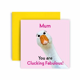 Huxters Birthday Cards for Women – Fabulous Goose Mum Happy Birthday Card for Birthday, Mother’s Day – Mum Birthday Card with Lovely Green Envelope – Funny Birthday Card (Mum)