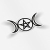 Triple Moon Goddess Pentacle Wicca Symbol Vinyl Sticker Art Decal