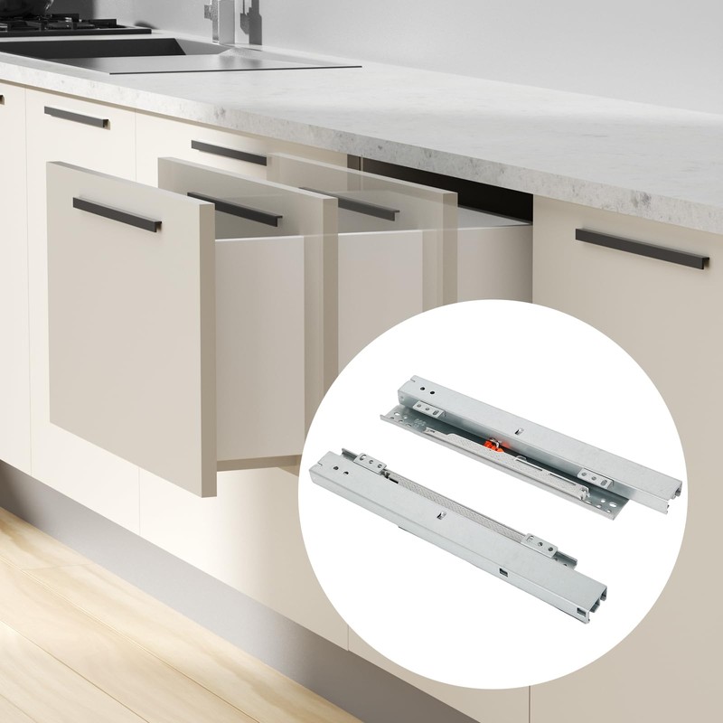 Undermount Drawer Slide Bottom Mount Pull Out Shelf Slides Full