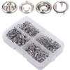 50 Sets 11mm Metal Snaps Stainless Steel Buttons for Sewing