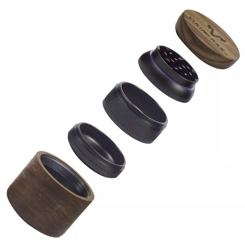 Viking Axe 2.5'' 5 Parts Viking Axe Grinder Walnut Aluminum