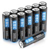 EBL 12Pcs EBL 3000mAh 1.5V AA Lithium Batteries Constant Volt
