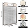 Stainless Steel Chopping Board, Double-Sided Chopping Board, Stainless Steel with