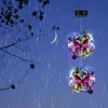Solar Powered Garden Hanging Lights Mesh Orb with Butterflies Waterproof