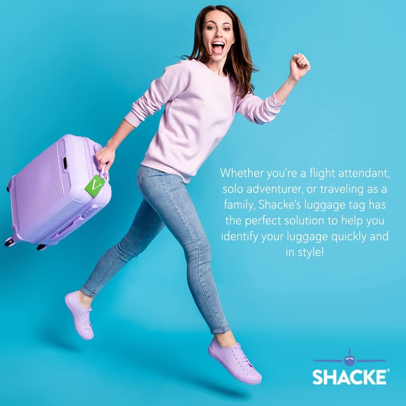 Shacke Luggage Tag Initial – Fully Bendable Tag w/Stainless Steel