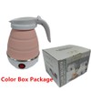 Travel Collapsible Electric Kettle, Silicone Collapsible Heating Water Boiler, Portable