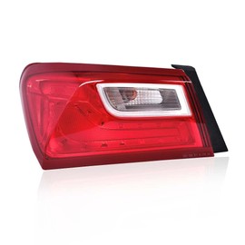 G-PLUS Outer Tail Light Left Side Compatible with Chevy Malibu XL 2016 2017 2018 2019 2020 2021 2022 Driver Side Rear Brake Stop Lamp Red lens 84132377 Luces Traseras Rear Brake Lamps Assembly