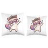 Cat Heart Shape Sunglasses Dabbing Dance Lover Throw Pillow