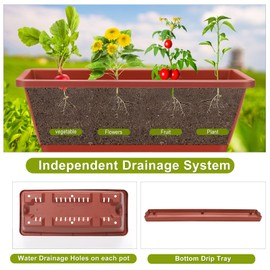 Tuenort Vertical Raised Garden Bed 4 Tiers Planter Box Freestanding Garden Planter with 4 Container Boxes for Growing Vegetables Herbs Flowers on Patio Balcony Red