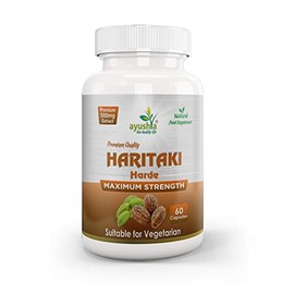 Ayushya Harde (Haritaki) Capsule, 60 Capsules, Natural