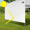 Eurmax USA Instant Canopy SunWall Canopy Middle Zipper Wall for