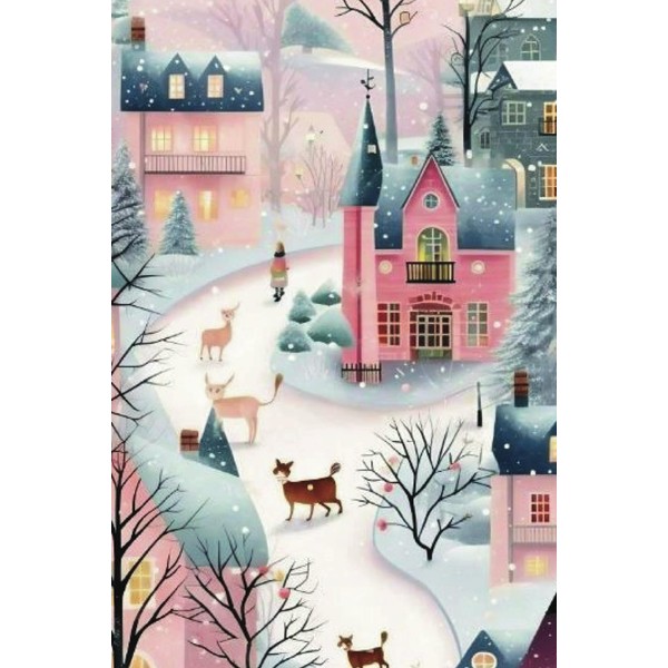 Winter Themed Notebook: 6 x 9 Matte