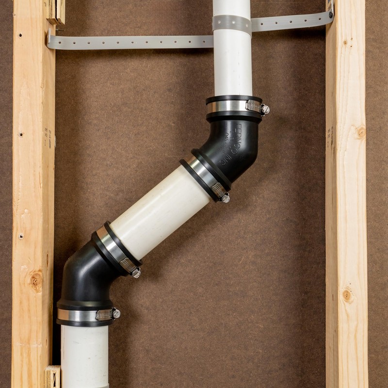 Fernco 2-Pack Qwik Ell 2 in. Hub 45-Degree Flexible PVC