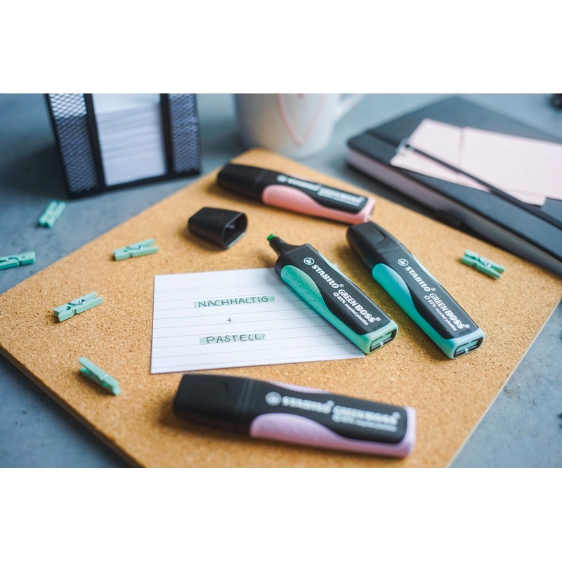 Highlighter - STABILO GREEN BOSS Pastel - Pack of 10
