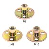 12 PCS Zinc Plated Round Tee Nuts,3-Hole T-Nuts for Furnitures