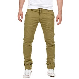 Yazubi Men's Chino Pants Dustin Old Navy Color Pants Chinojeans, Green (Dusky Green 4R170517), W34/L32