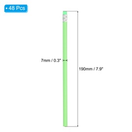 PATIKIL Round Pencils, 48 Pack HB Graphite Pencils with Eraser Wood Pencils Cute Pencil for Classroom Teacher Office Supplies, Green
