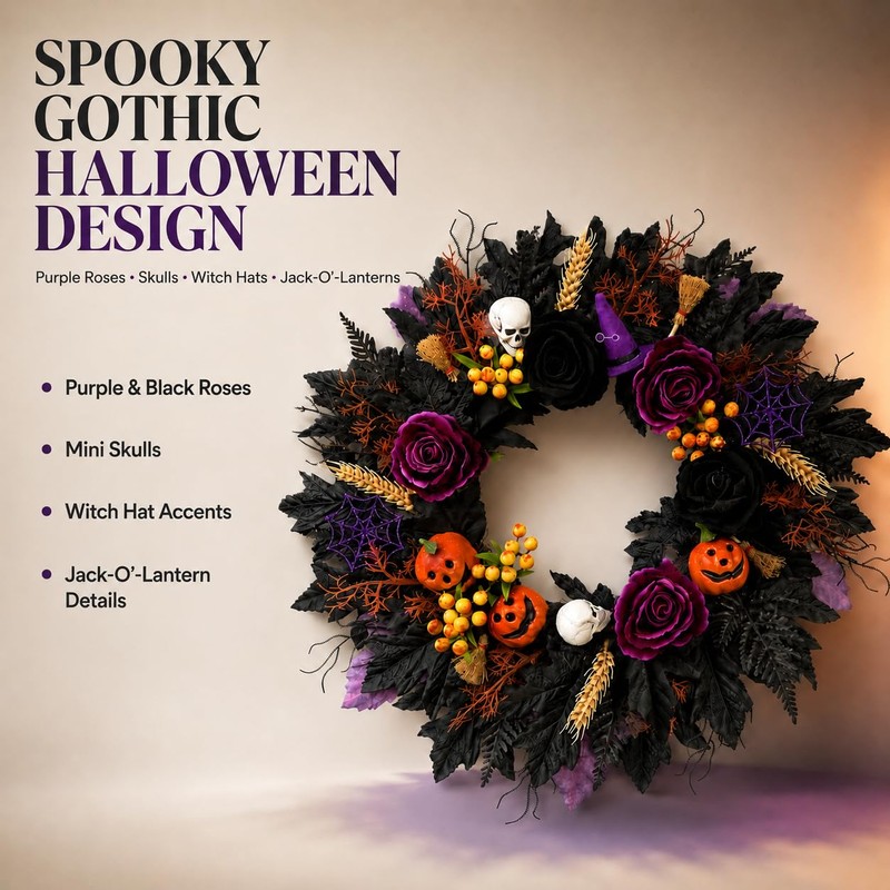 Halloween Wreath for Front Door