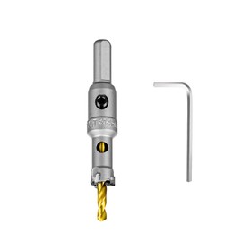 SALI 9/16" (14mm) TCT Hole Saw Kit Tungsten Carbide Tipped Hole Saw Drill Bit with Titanium-Plated Pilot Drill bit for Metal, Stainless Steel, Iron, Wood, Plastic