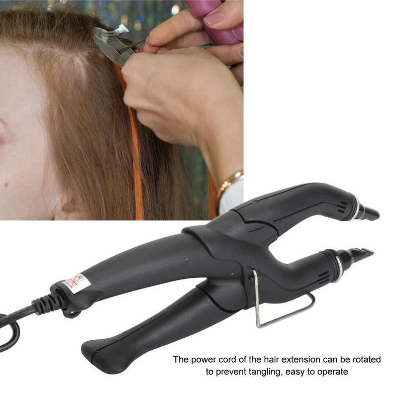 Extension Hair Iron Adjustable Temperature Rotatable Power Cord Ergonomic Safety