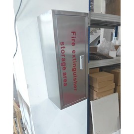 Fire Extinguisher Cabinet， Heavy Duty Fire Extinguisher Holder，Surface Mounted 304 Stainless Steel, Wall Mounted，Fits 5-10 lb Extinguishers