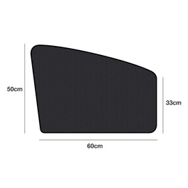 AIMALL 4PCS Magnetic Car Window Sun Shade Set for UV Protection – Front & Rear Side Window Curtain Covers, Black Mesh, Easy Install Stretch Sunshade