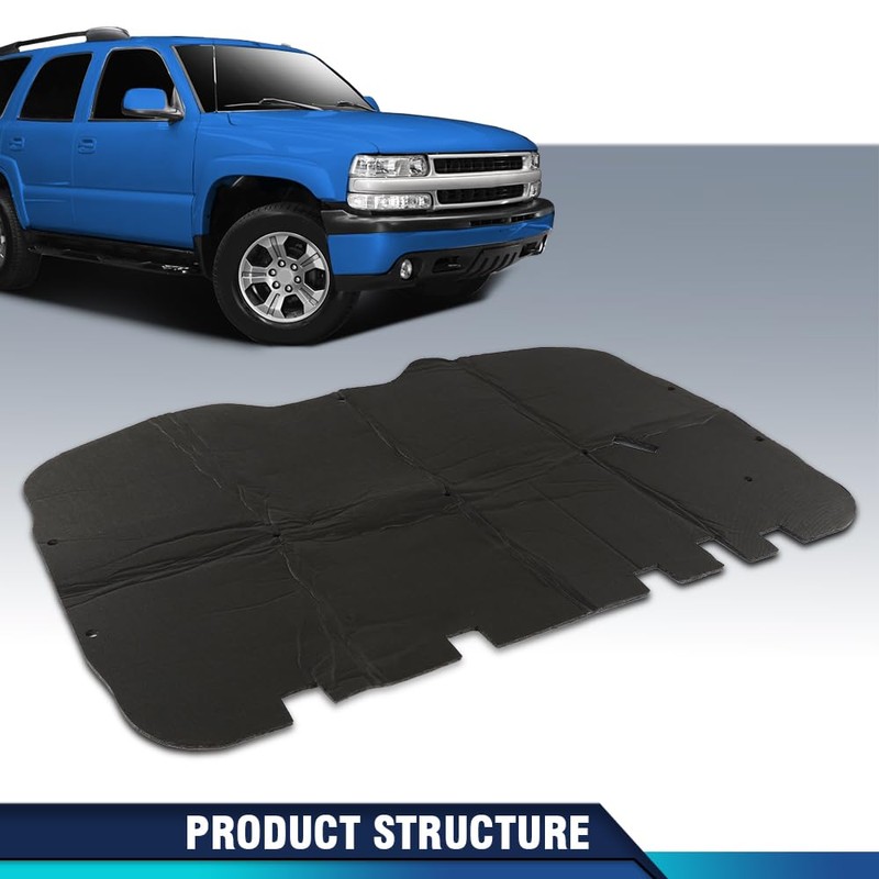 PIT66 Hood Insulation Pad 1/2" with Clips Compatible with Chevy