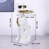 Resin Dog Side Table With Tray, Butler Statue Tissue Box,