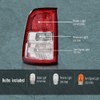 Tail Light Left Driver Side w/Bulb Compatible with Dodge Ram