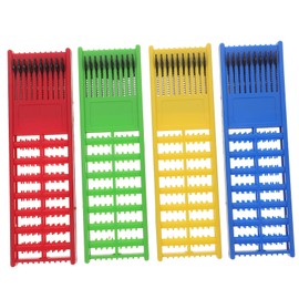 BIUDECO 4pcs Fishing Hook Holder Organizer Compact Tackle Organizer Case for Storing Snelled Hooks Lightweight Fishing Gear Yellow Red Green Blue Easy to Use and Travel Friendly