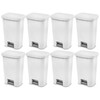 Sterilite 11.9 Gallon Rectangular Step On Kitchen Plastic Indoor Wastebasket