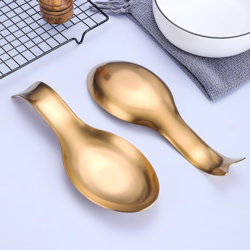 Stainless Steel Spoon Rest for Kitchen Counter - Utensil Holder