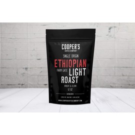 Ethiopian Bold Light Roast Coffee, Gourmet Single-Origin Coffee Beans from Ethiopia, Whole Bean, 2lb Bag