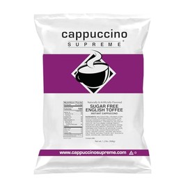 Cappuccino Supreme 1.2 lb bag Sugar Free English Toffee Instant Cappuccino Mix
