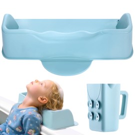 Hair Washing Station for Kids, Portable Silicone Hair Washing Basin for Sink & Bathtub, Tear-Free Shampoo Bowl with Rinse Cup,Make Wash Day Much Easier