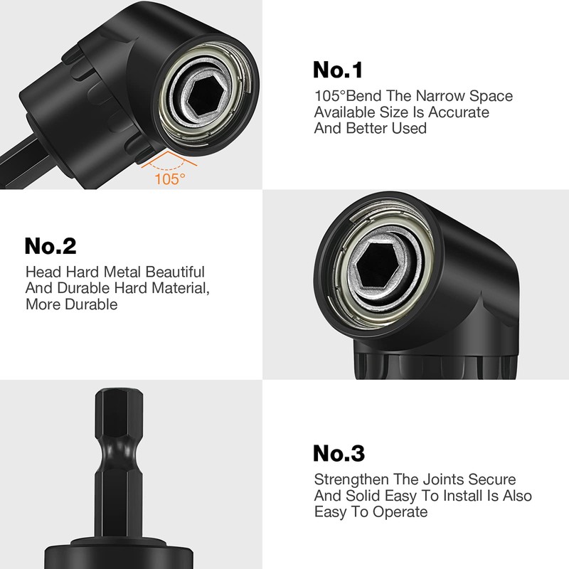 4 Pcs Impact Socket Adapter Set 90 Degree right angle