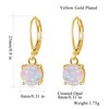 CiNily Round-Cut Opal Dangle Earrings for Women Hypoallergenic Pink Purple