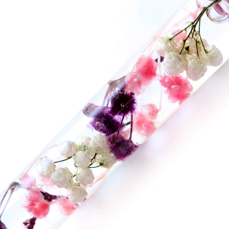 Gold Stone Herbarium Makeup Brush, Teak Brush, Makeup, Flowers, Pink