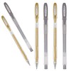 6 x Uni Ball Gold and Silver Colour Ultra-Smooth Metallic