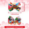 JpGdn 50PCS/25PAIRS Valentine's Day Dog Hair Bows with Rubber Bands